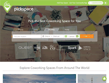 Tablet Screenshot of pickspace.com